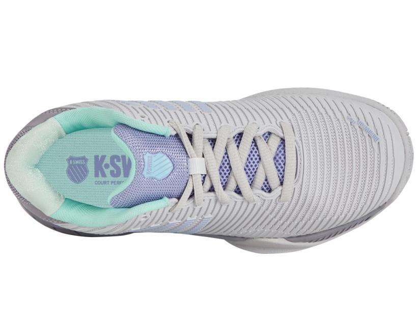 K-Swiss HYPERCOURT EXPRESS 2 Nimbus Cloud/lilac Gray/neon Purple | Women Tennis