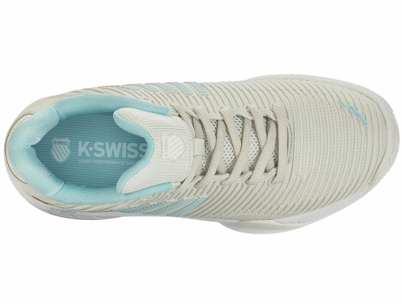 K-Swiss HYPERCOURT EXPRESS 2 Vaporous Gray/white/blue Glow | Women Tennis
