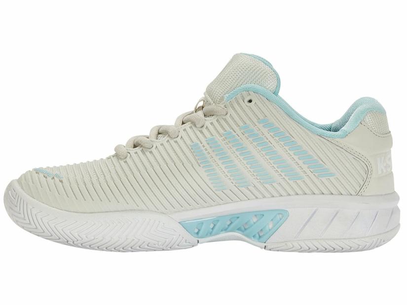 K-Swiss HYPERCOURT EXPRESS 2-WIDE Gray/wht/bluglw | Women Wide Shoes