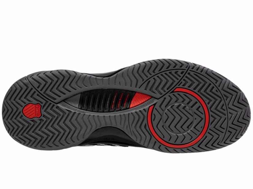 K-Swiss HYPERCOURT SUPREME 2 Black/steel Gray/firey Red | Men Tennis