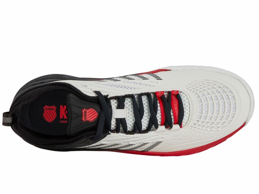 K-Swiss HYPERCOURT SUPREME 2 Bright White/stretch Limo/high Risk Red | Men Tennis