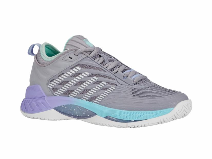 K-Swiss HYPERCOURT SUPREME 2 Lilac Gray/nimbus Cloud/neon Purple | Women Tennis
