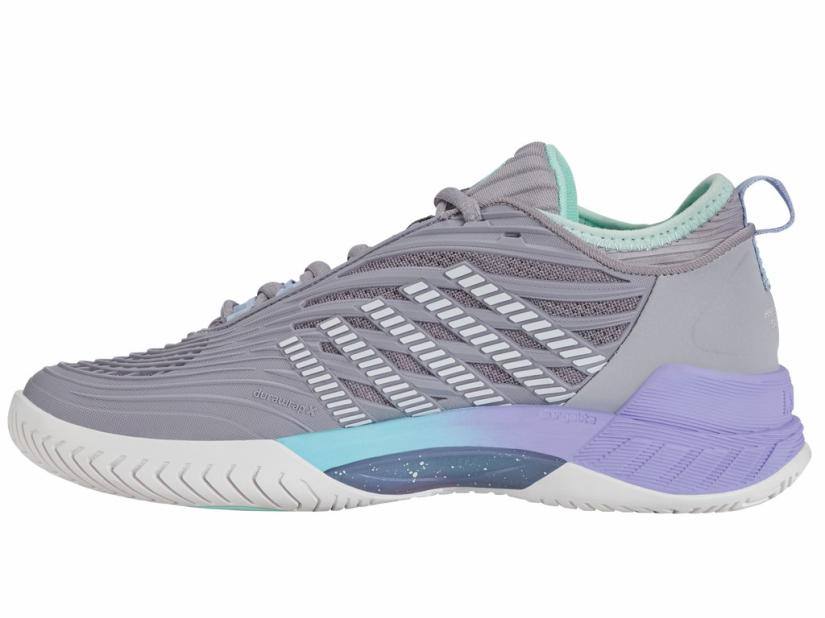 K-Swiss HYPERCOURT SUPREME 2 Lilac Gray/nimbus Cloud/neon Purple | Women Tennis