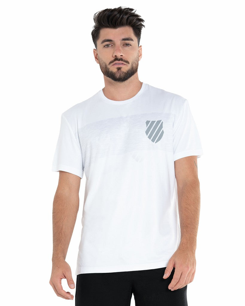 K-Swiss LUXE TECH CREW White | Men T-Shirts &amp; Tops