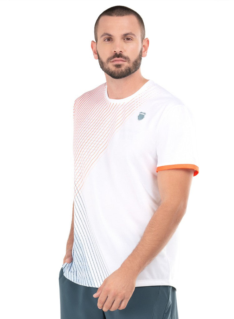 K-Swiss ORION STRIPE S/S White | Men T-Shirts &amp; Tops