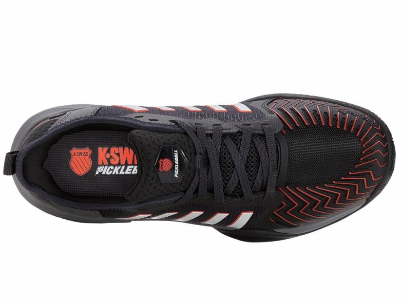 K-Swiss PICKLEBALL SUPREME Jet Black/steel Gray/spicy Orange | Men Pickleball