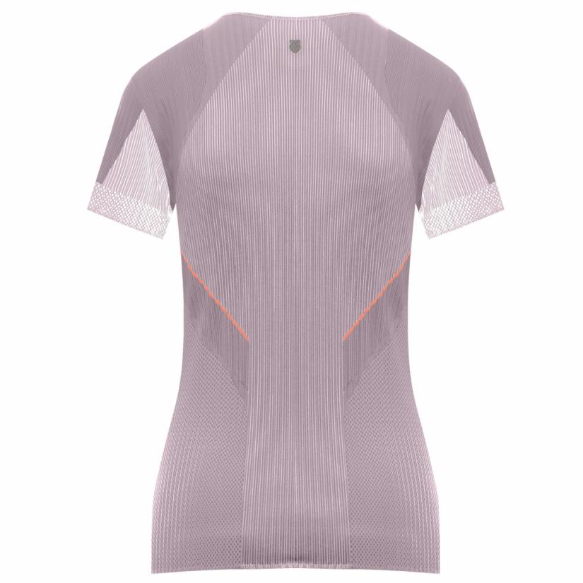 K-Swiss PLEATED S/S CREW Plum | Women Tennis &amp; Pickleball