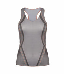 K-Swiss PLEATED V-NECK TANK Asphalt | Women Tennis &amp; Pickleball