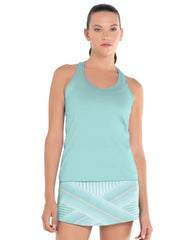 K-Swiss PLEATED V-NECK TANK LUCKY IN LOVE Nile | Women Tennis &amp; Pickleball