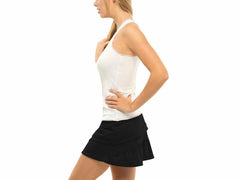 K-Swiss PLEATED V-NECK TANK LUCKY IN LOVE White | Women Tennis &amp; Pickleball