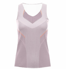 K-Swiss PLEATED V-NECK TANK Plum | Women T-Shirts &amp; Tops