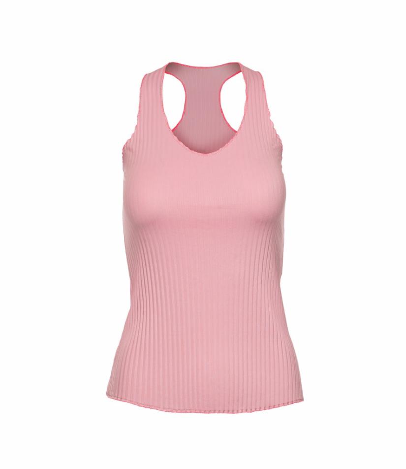 K-Swiss PLEATED V-NECK TANK Seashell | Women T-Shirts &amp; Tops