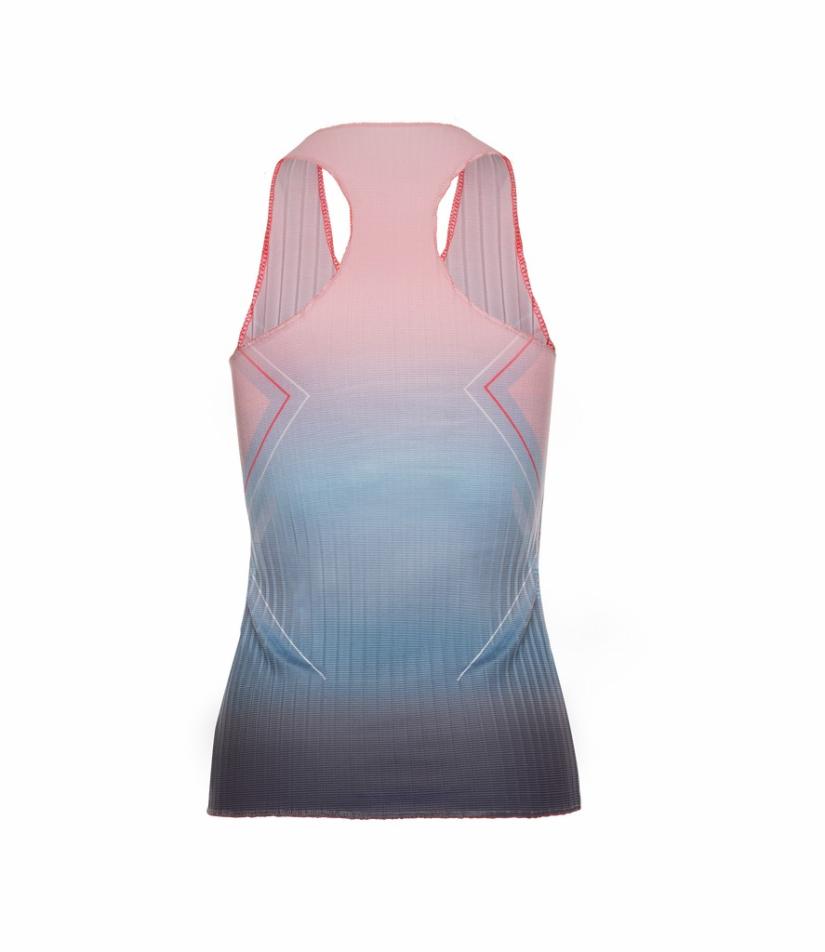 K-Swiss PLEATED V-NECK TANK Silverlake Blue | Women Tennis