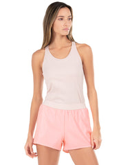 K-Swiss RIB TANK W/BRA Sepia | Women T-Shirts &amp; Tops