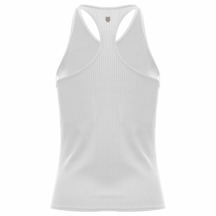 K-Swiss RIB TANK W/BRA White | Women T-Shirts &amp; Tops