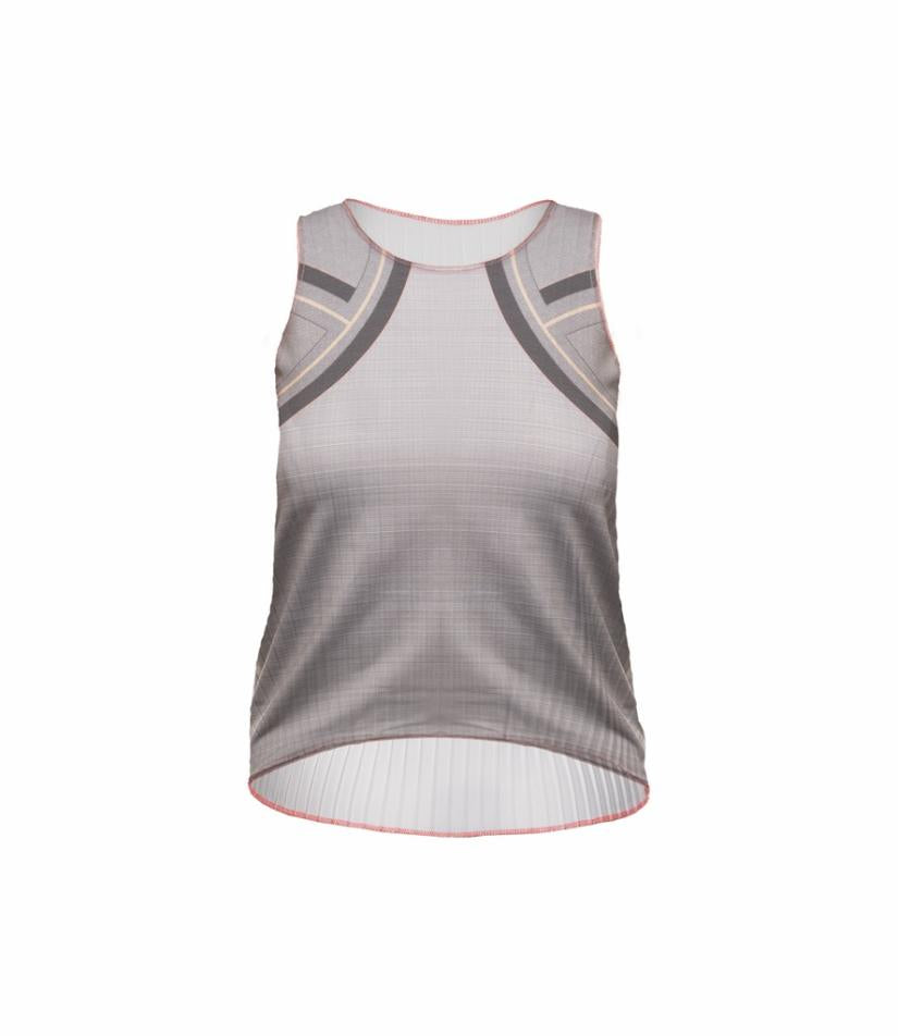 K-Swiss SCULPT PLEATED TANK Asphalt | Women T-Shirts &amp; Tops