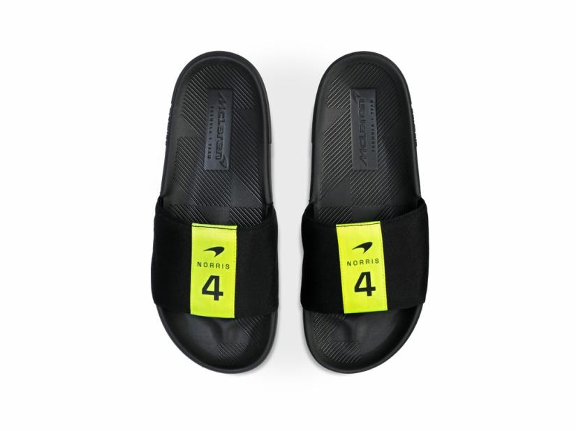 K-Swiss SLIDE SANDAL LN X MCLAREN Black/safety Yellow | Men Lifestyle