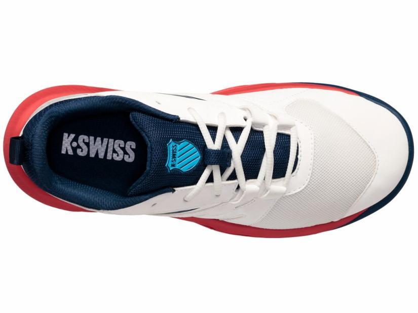 K-Swiss SPEEDTRAC Blanc De Blanc/ Blue Opal /lollipop | Kids Teens (8-16 Years)