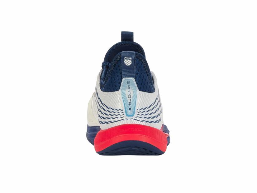 K-Swiss SPEEDTRAC Blanc De Blanc/ Blue Opal /lollipop | Men Tennis