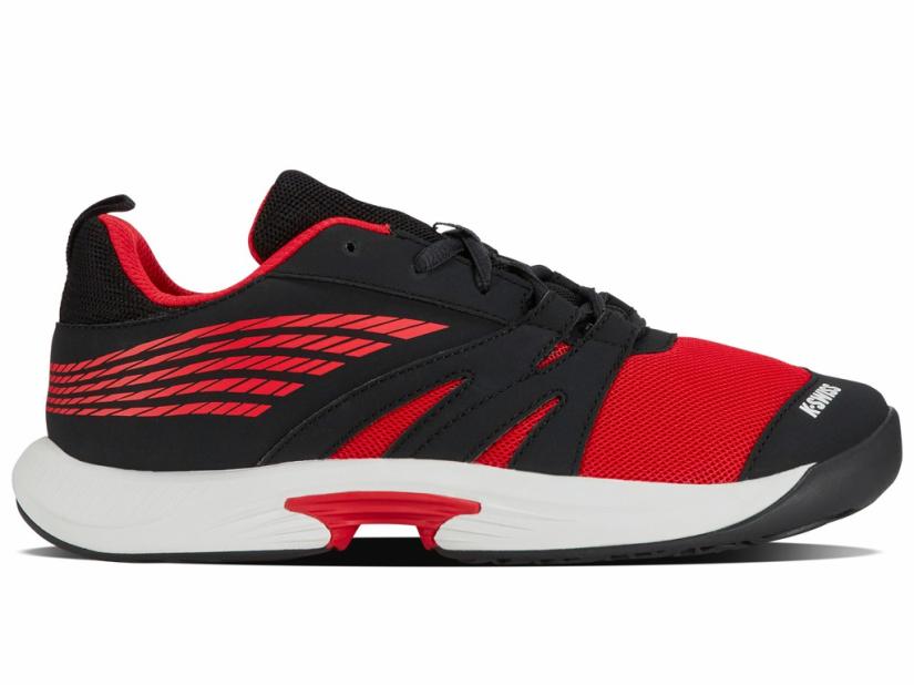 K-Swiss SPEEDTRAC Bright White/stretch Limo/high Risk Red | Kids Tennis