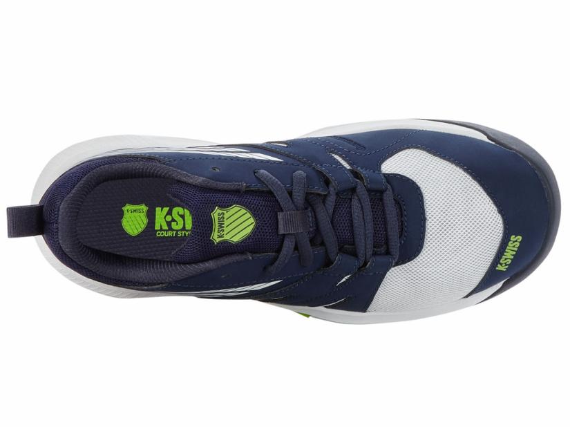 K-Swiss SPEEDTRAC White/peacoat/lime Green | Kids Tennis