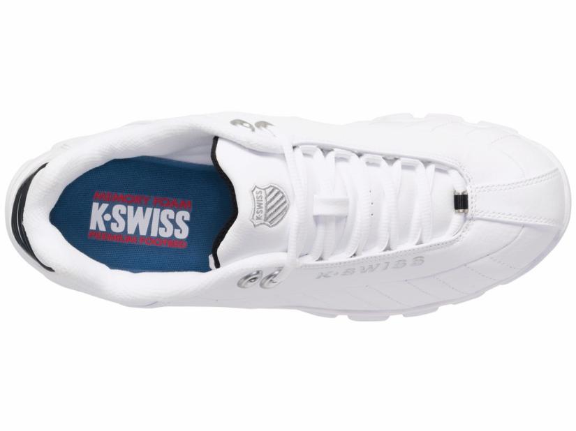 K-Swiss ST329 CMF White/black/silver | Men Wide Shoes