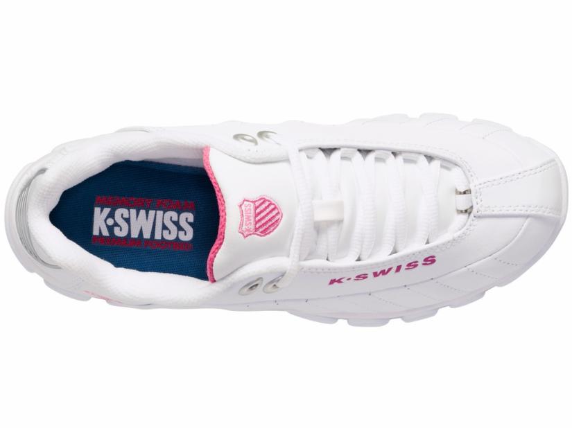 K-Swiss ST329 CMF White/shocking Pink | Women Wide Shoes