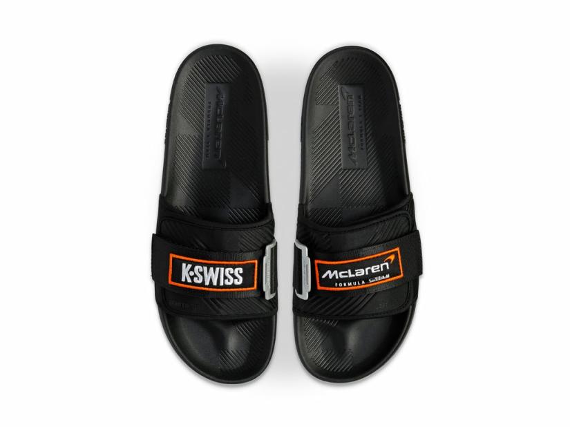 K-Swiss STRAP SANDAL X MCLAREN Black/papaya | Men Slides &amp; Sandals
