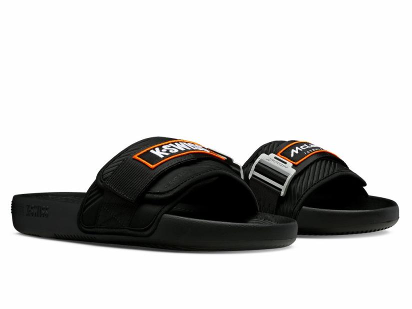 K-Swiss STRAP SANDAL X MCLAREN Black/papaya | Women Slides &amp; Sandals