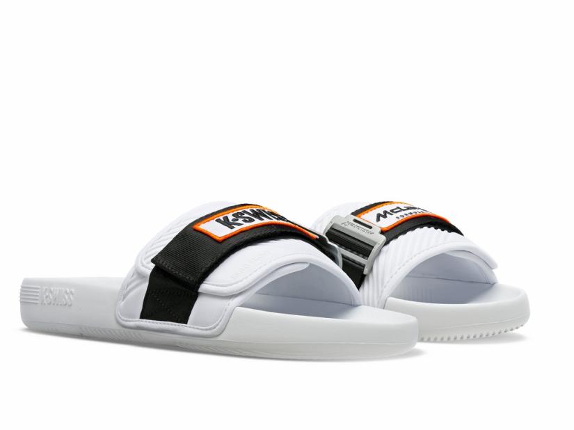 K-Swiss STRAP SANDAL X MCLAREN White /black /papaya | Men Slides &amp; Sandals