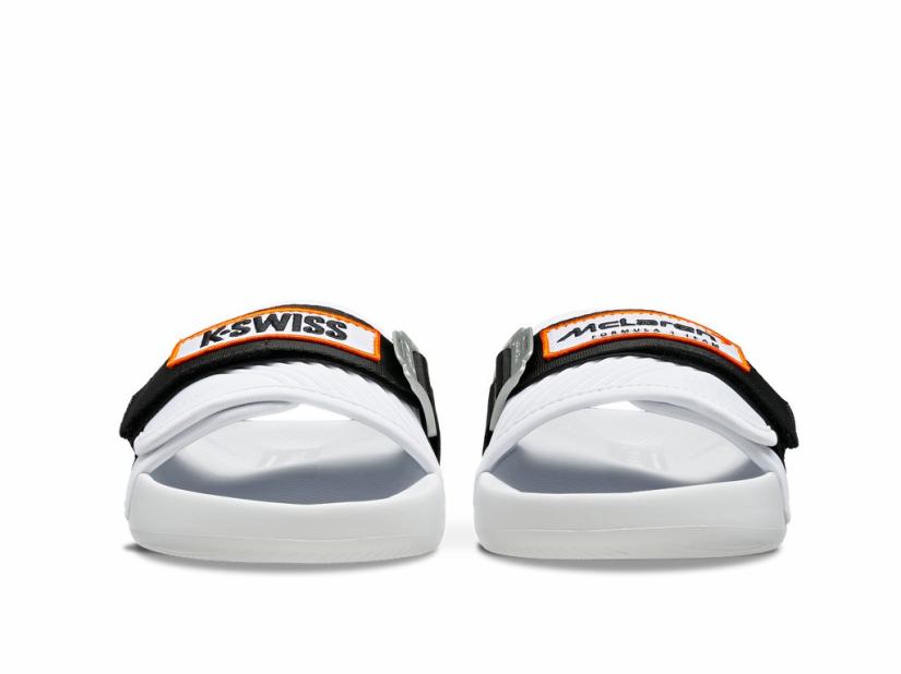 K-Swiss STRAP SANDAL X MCLAREN White /black /papaya | Men Slides &amp; Sandals