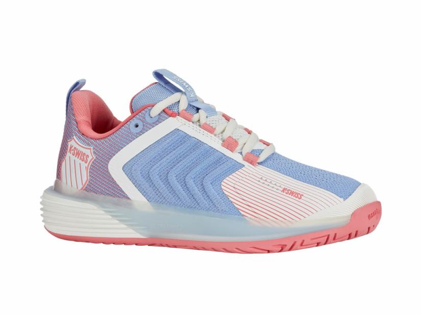 K-Swiss ULTRASHOT 3 Bright White/open Air/strawberry Ice | Women Tennis