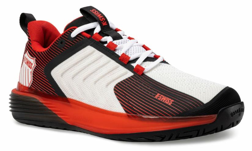 K-Swiss ULTRASHOT 3 Bright White/stretch Limo/high Risk Red | Men Tennis