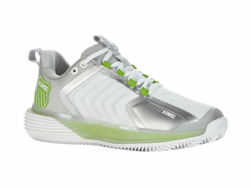 K-Swiss ULTRASHOT 3 HB White/gray Violet/lime Green | Women Tennis