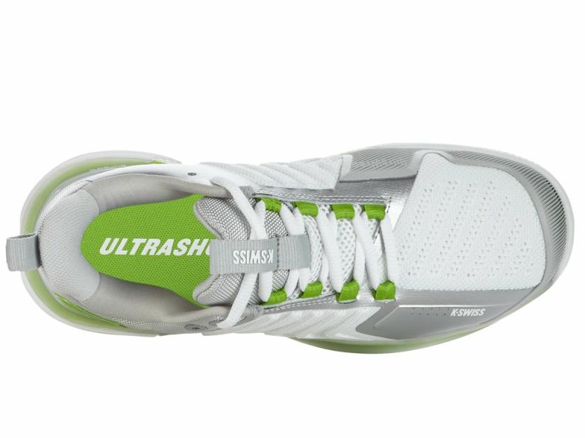K-Swiss ULTRASHOT 3 HB White/gray Violet/lime Green | Women Tennis