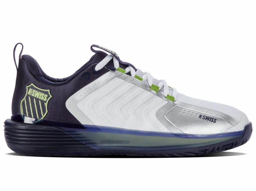 K-Swiss ULTRASHOT 3 White/peacoat/lime Green | Men Tennis