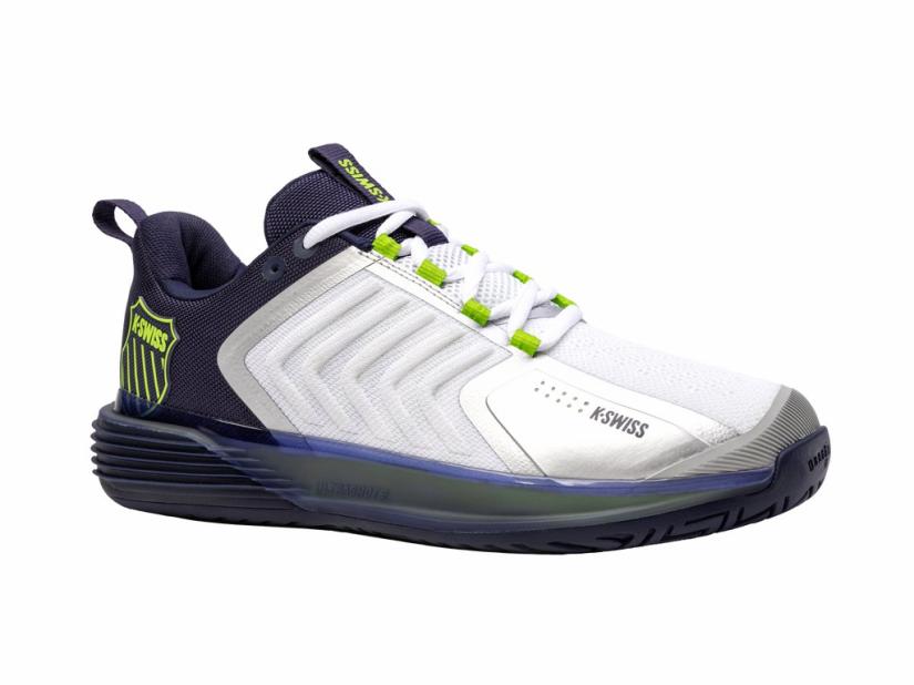 K-Swiss ULTRASHOT 3 White/peacoat/lime Green | Men Tennis