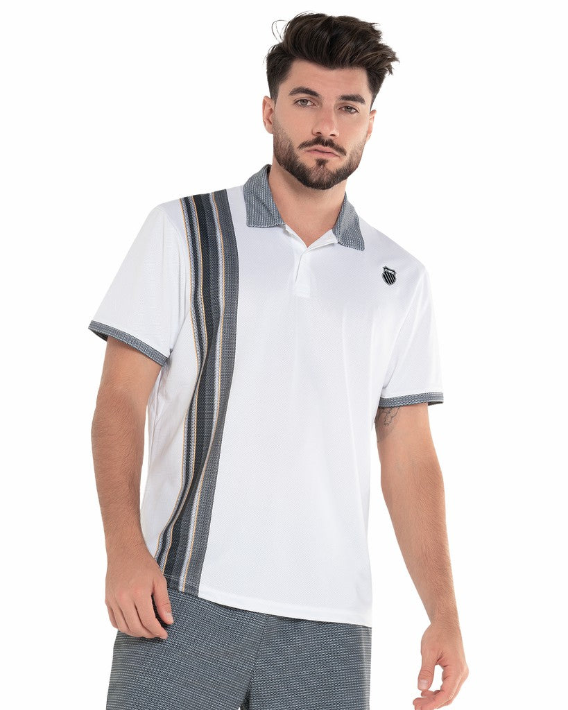 K-Swiss VERTICAL POLO S/S White | Men Tennis