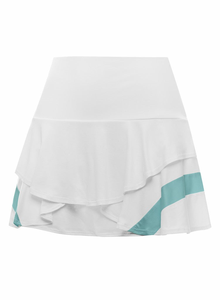 K-Swiss WAVE SKIRT-13" White/ Angel | Women Tennis &amp; Pickleball