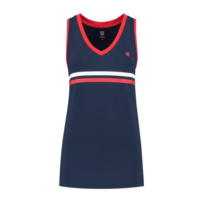 K-Swiss WOMENS HERITAGE SPORT TANK TOP Navy | Women T-Shirts &amp; Tops