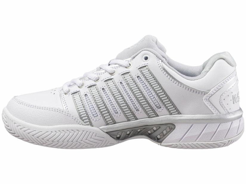 K-Swiss WOMENS HYPERCOURT EXPRESS LEATHER White/silver/glacier Gray | Women Tennis