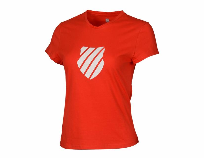 K-Swiss WOMENS LOGO TEE Red | Women Tennis &amp; Pickleball